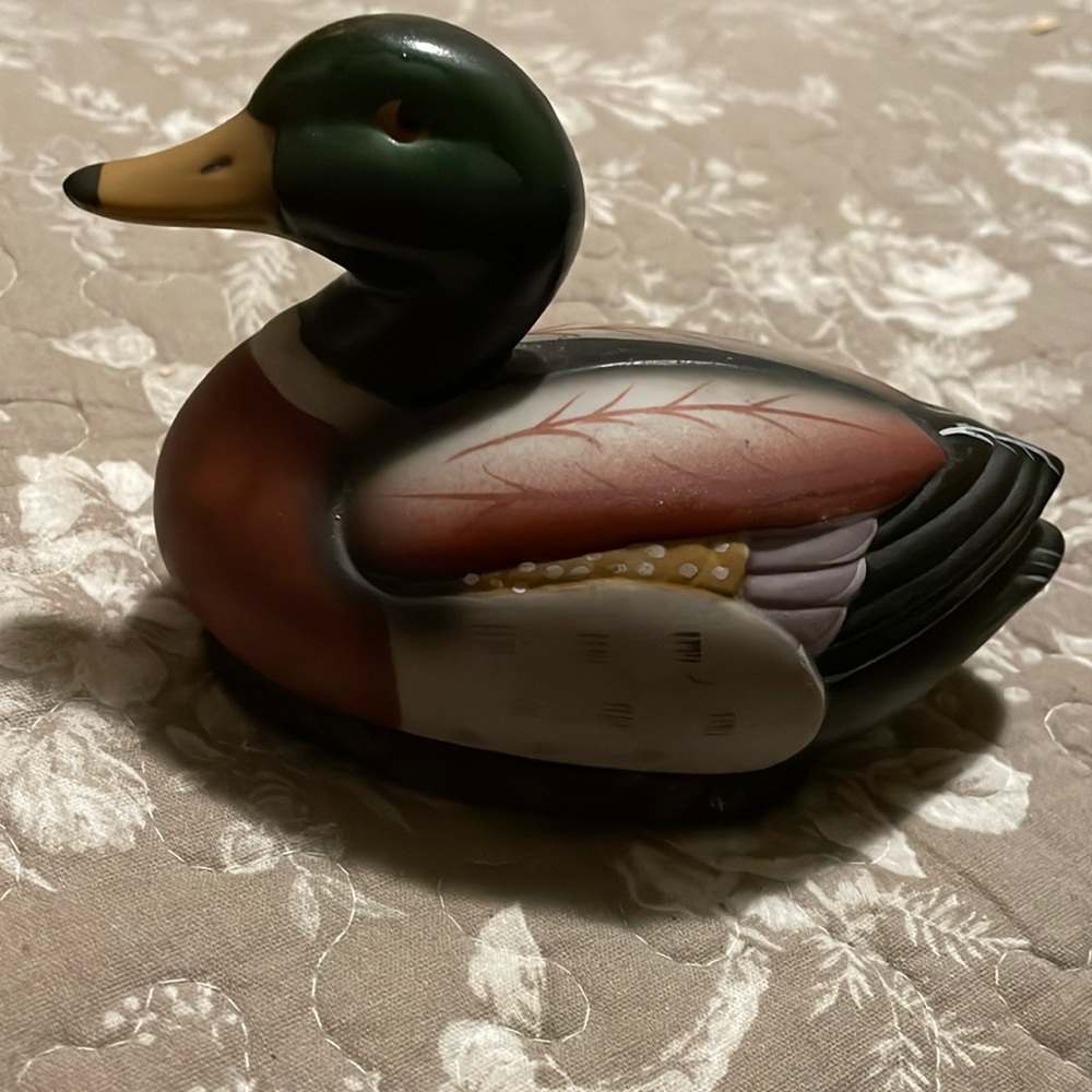 Vintage ceramic duck lint brush about 5x3